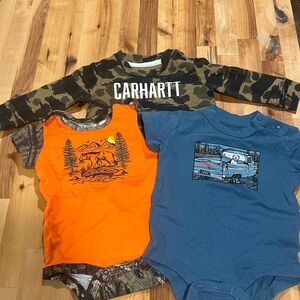 3 Carhartt Camo Baby Onesies